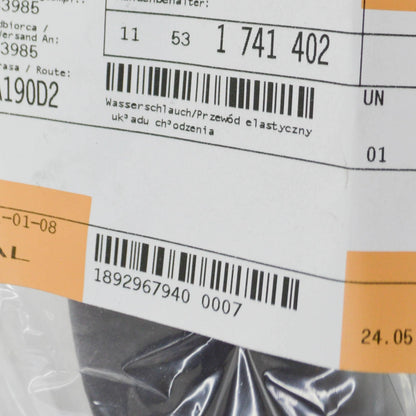 NEW BMW 8 E31 WATER COOLANT PIPE HOSE 11531741402 ORIGINAL