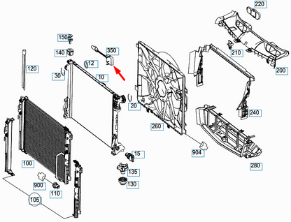 NEW MERCEDES-BENZ GLK-CLASS X204 TEMPERATURE SENSOR A2219055600 ORIGINAL