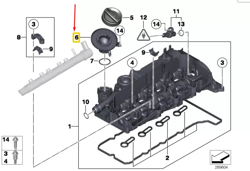 NEW BMW X3 F25 OIL FILLER PIPE 11127810587 7810587 2010 ORIGINAL