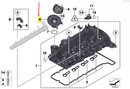 NEW BMW X3 F25 OIL FILLER PIPE 11127810587 7810587 2010 ORIGINAL