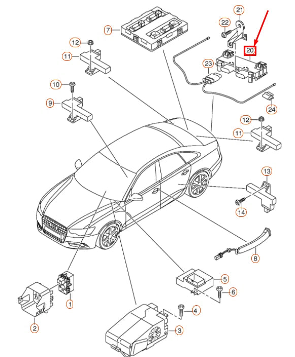 NEW AUDI A6 C7 BOOT LID OPENING CONTROL UNIT 3AA962243D ORIGINAL