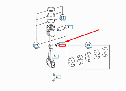NEW MERCEDES-BENZ ML W163 CONNECTING ROD BUSH A6110380050 ORIGINAL