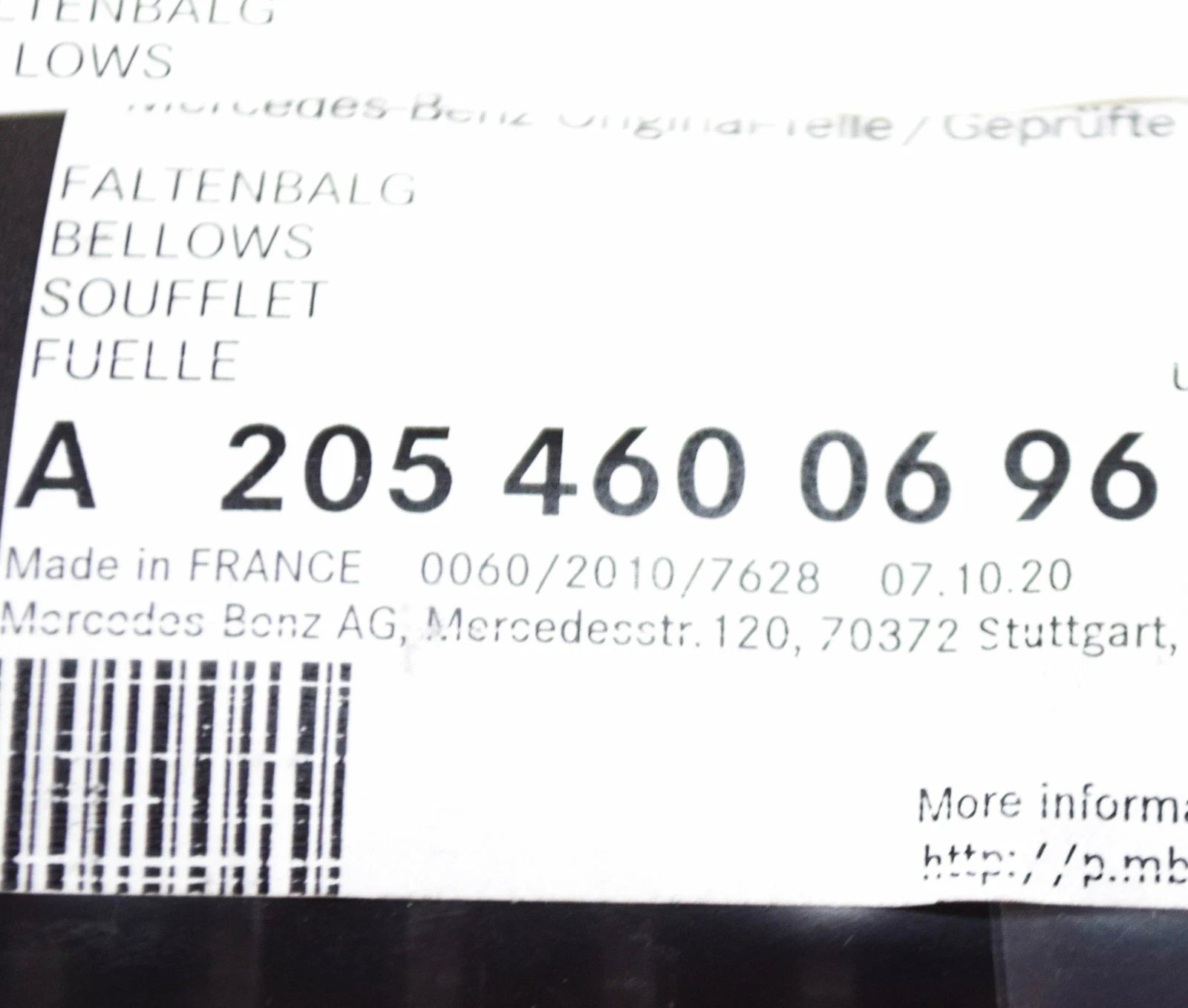 NEW MERCEDES-BENZ C W205 FRONT STEERING RACK BOOT BELLOW A2054600696