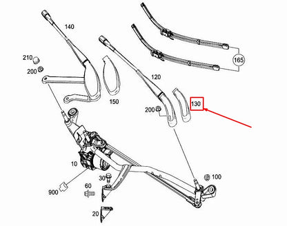 NEW MERCEDES-BENZ GLC X253 FRONT LEFT WIPER ARM COVER A2058240000 ORIGINAL