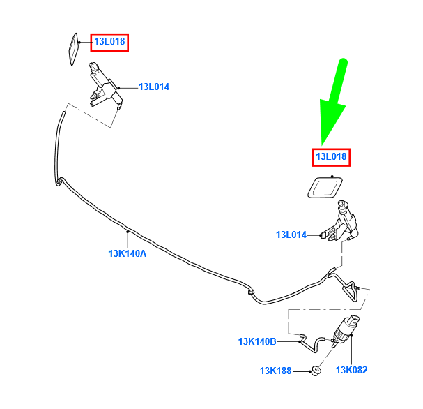 new ford galaxy mk2 left headlamp washer cover cap 1451310 original
