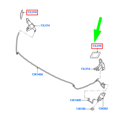 new ford galaxy mk2 left headlamp washer cover cap 1451310 original
