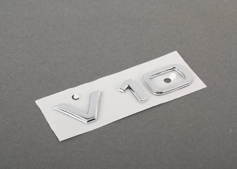 NEW AUDI A6 S6 RS6 A8 S8 R8 CHROME V10 BADGE EMBLEM 4E0853601A 2ZZ