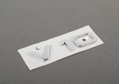 NEW AUDI A6 S6 RS6 A8 S8 R8 CHROME V10 BADGE EMBLEM 4E0853601A 2ZZ