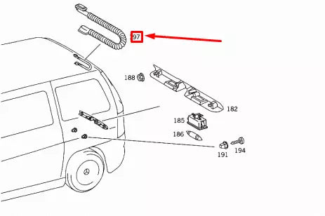 NEW MERCEDES-BENZ VITO W638 TAILGATE GROMMET A6389970781 ORIGINAL