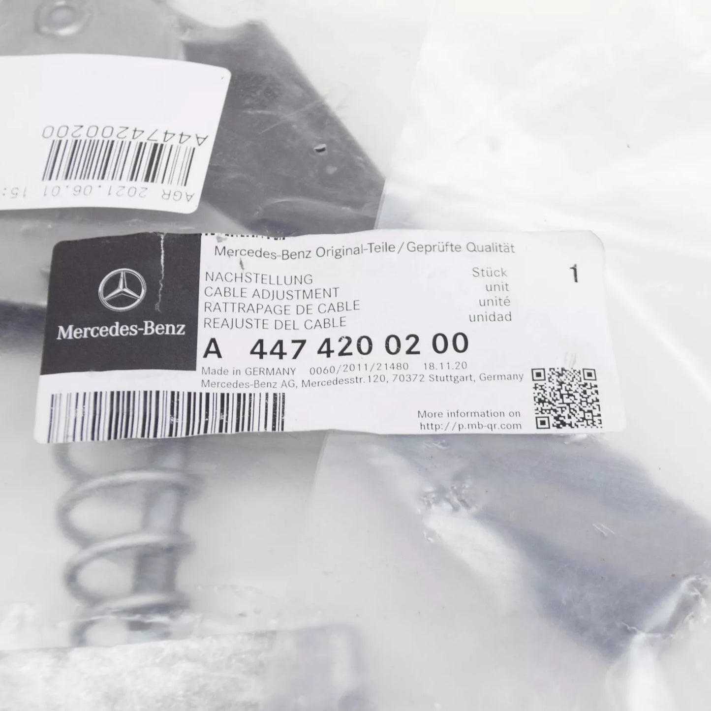 NEW MB VITO W447 PARKING BRAKE BOWDEN CABLE ADJUSTMENT A4474200200 ORIGINAL