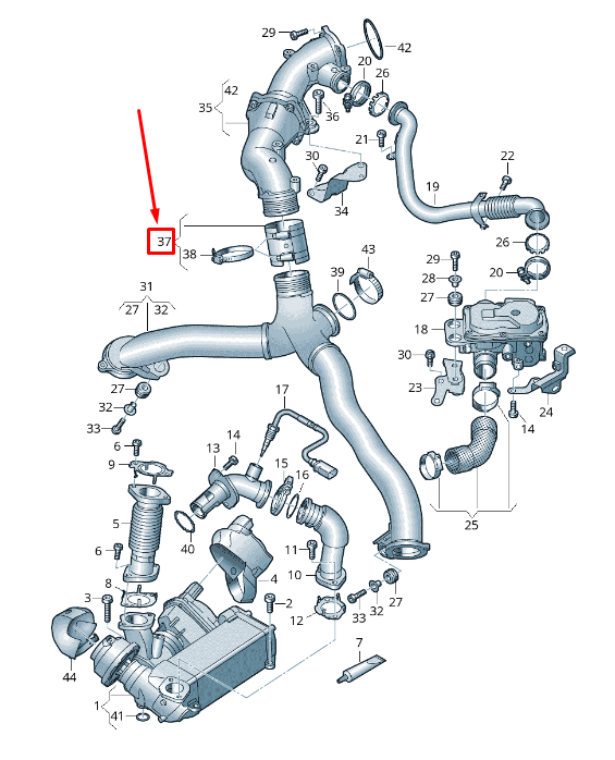 new audi q7 4m vacuum system pressure hose 057145555a original
