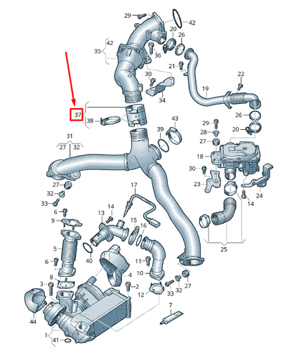 new audi q7 4m vacuum system pressure hose 057145555a original