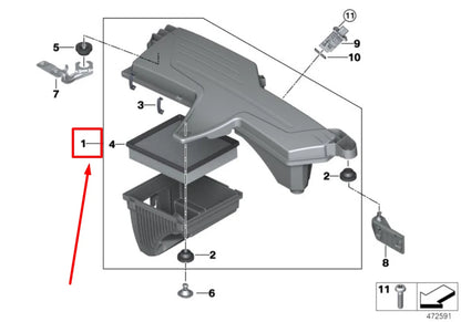 NEW BMW 3 F30 AIR FILTER BOX 13718511655 8511655 ORIGINAL
