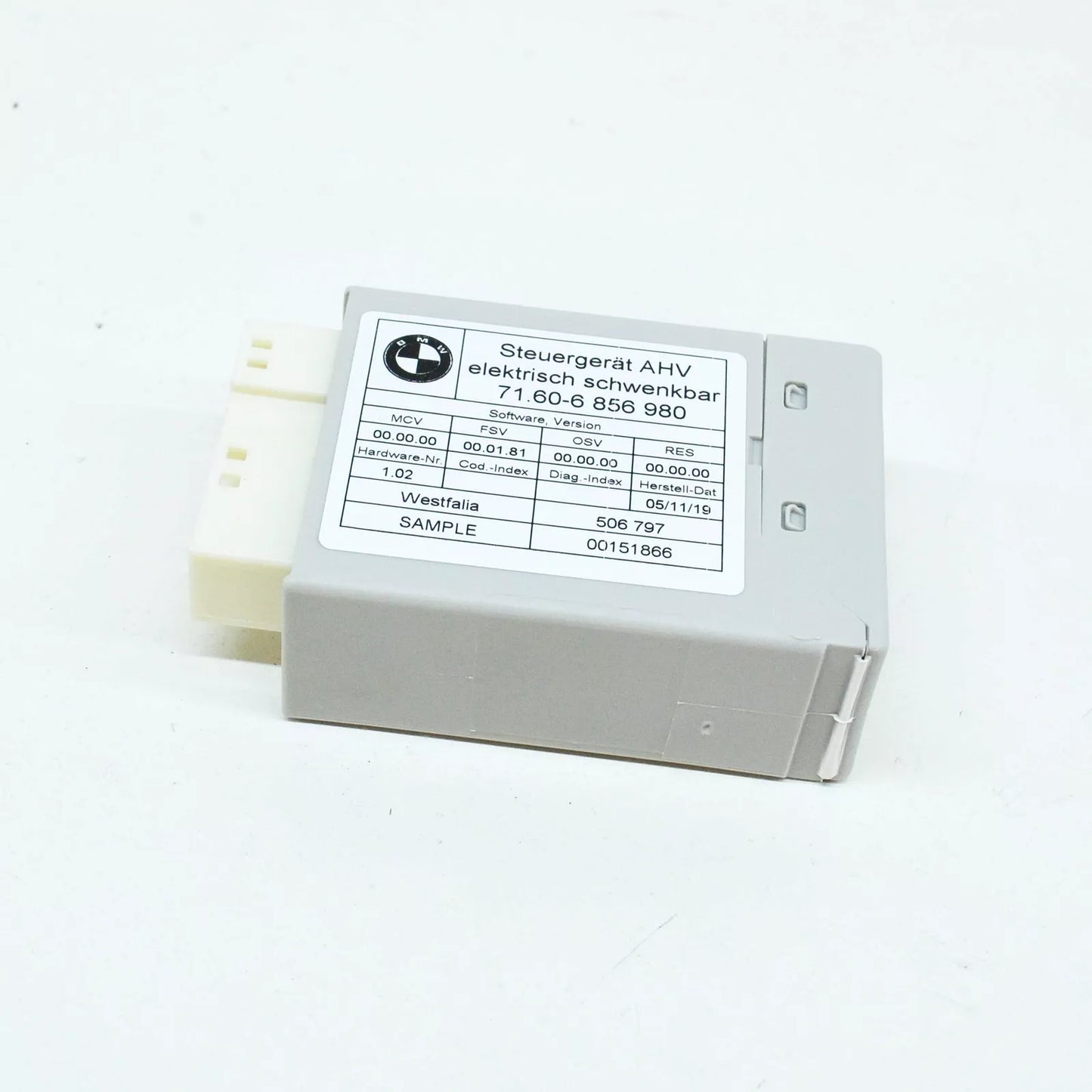 NEW BMW 3 F30 TRAILER HOOK CONTROL UNIT 71606856980 ORIGINAL