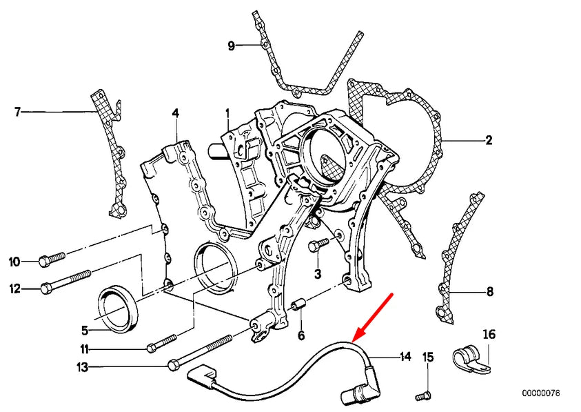 NEW BMW 8 E31 CRANKSHAFT POSITION SENSOR 12141720291 1720291 5.6 PETROL ORIGINAL