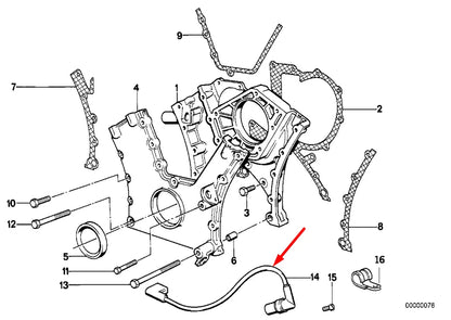 NEW BMW 8 E31 CRANKSHAFT POSITION SENSOR 12141720291 1720291 5.6 PETROL ORIGINAL