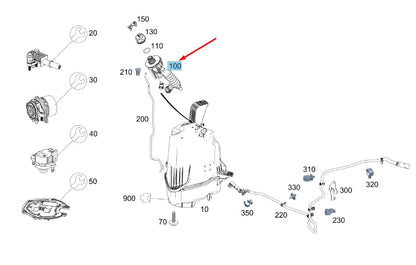 NEW MERCEDES-BENZ SPRINTER W907 ADBLUE TANK FILLER NECK A9104700100 ORIGINAL