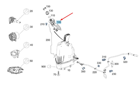 NEW MERCEDES-BENZ SPRINTER W907 ADBLUE TANK FILLER NECK A9104700100 ORIGINAL