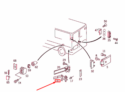 NEW MB SPRINTER 903 REAR PANEL DOOR PILLAR BRACKET A9017600228 ORIGINAL