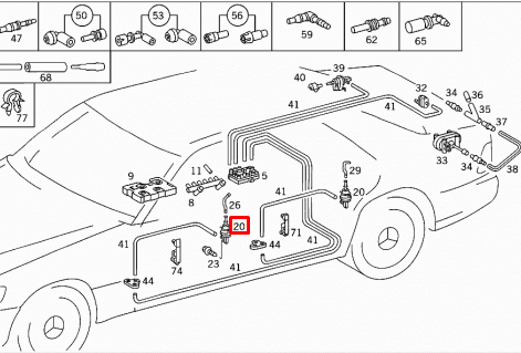 NEW MB S W140 DOOR LOCK VAACUM ACTUATOR A1408001775 ORIGINAL