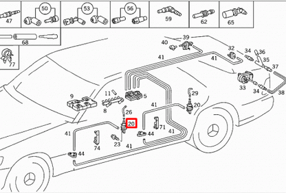NEW MB S W140 DOOR LOCK VAACUM ACTUATOR A1408001775 ORIGINAL