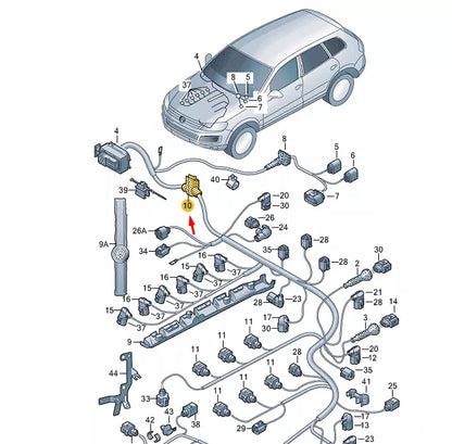NEW VW TOUAREG 7P MK2 ENGINE WIRING GROMMET 7P6971841B GWNUINW