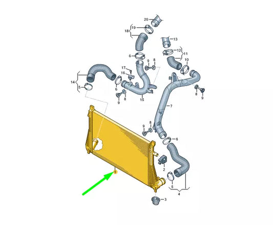 NEW VOLKSWAGEN ARTEON CHARGE AIR COOLER 5Q0145803AD ORIGINAL