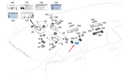 new mercedes-benz e w213 front roof grab handle a16681000547h52 original
