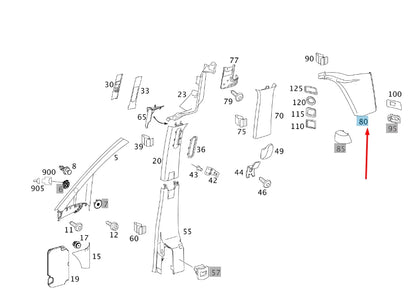 NEW MERCEDES-BENZ VITO W639 D-PILLAR LEFT TRIM A63969232027D43 ORIGINAL