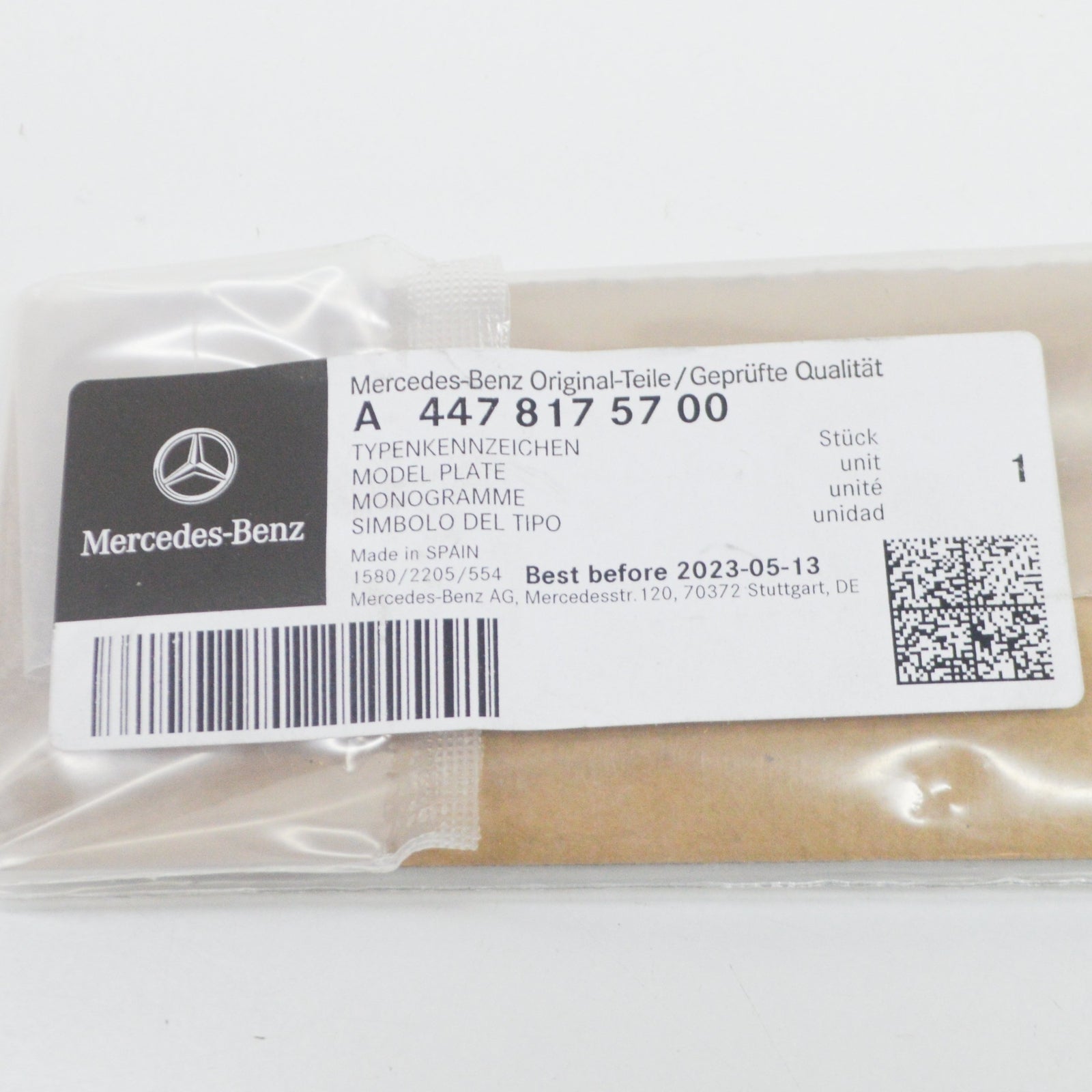NEW MERCEDES-BENZ VITO W447 REAR MODEL PLATE BADGE A4478175700 ORIGINAL