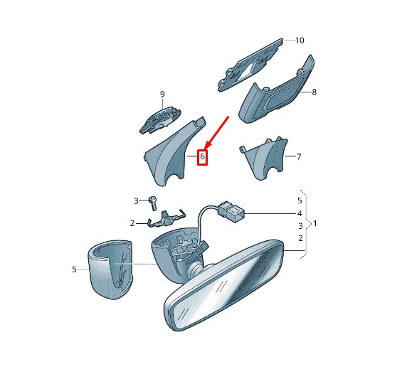 NEW AUDI A4 ALLROAD B8 LOWER INTERIOR REAR VIEW MIRROR TRIM 8T0857593Z62