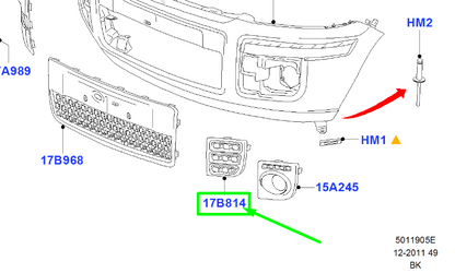 new ford fiesta mk5 front right grille 1388479 6n11-19952-abyyif original