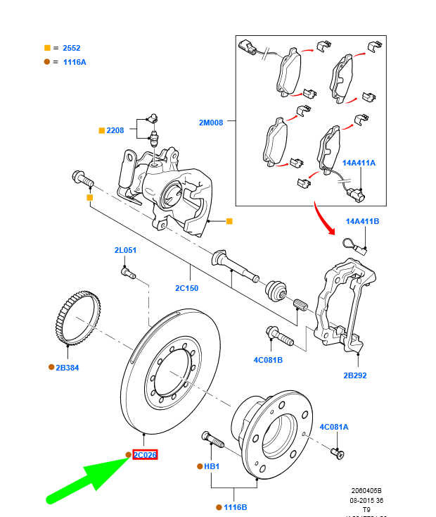new ford transit mk3 rear brake disc 2262937 me6c1j-2a315-ab original