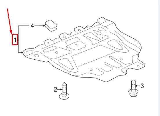 NEW VW GOLF MK7 FRONT BELLY PAN UNDERBODY SPLASH SHIELD 3Q0825236D ORIGINAL