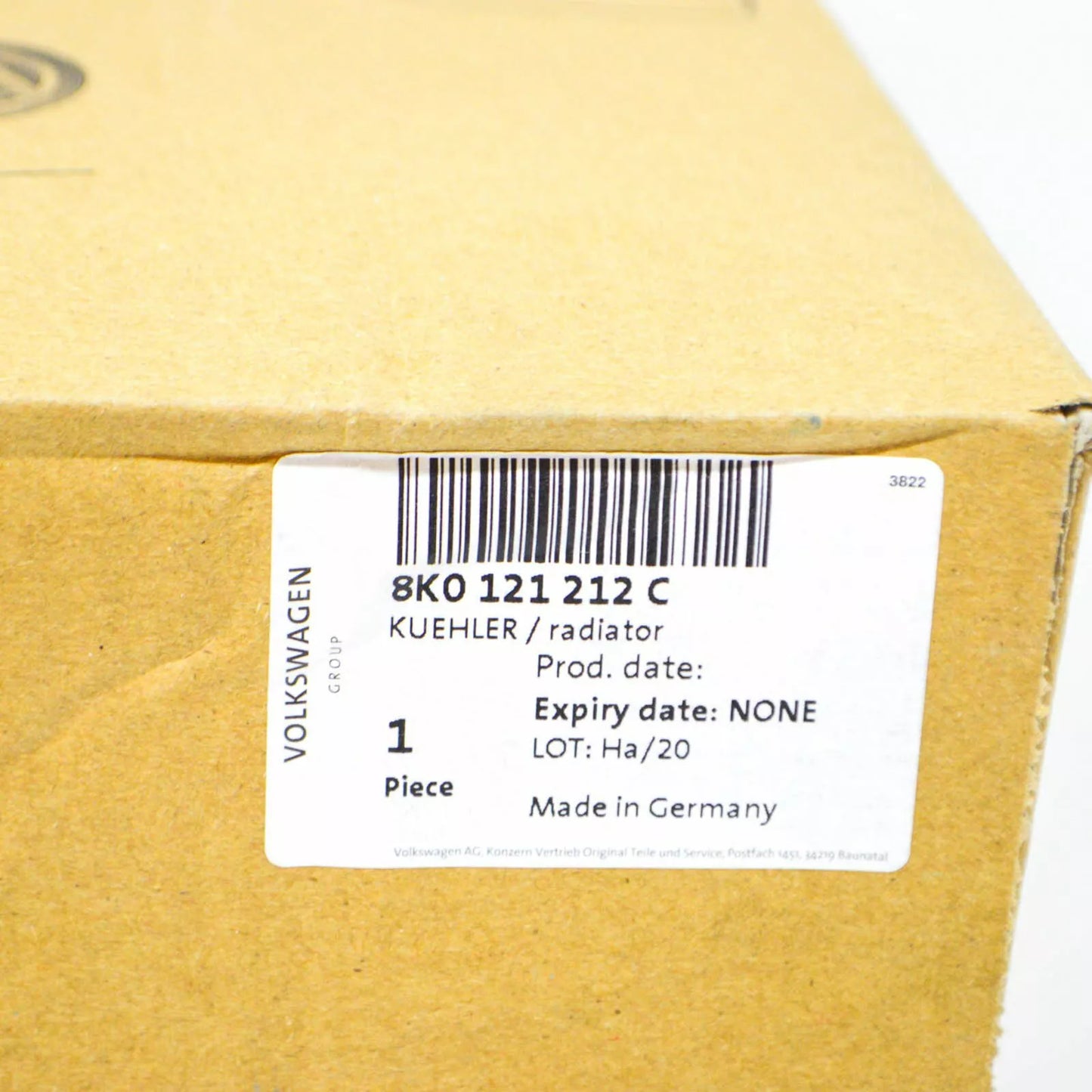 NEW AUDI RS7 SPORTBACK 4G8 REAR LEFT COOLING RADIATOR 8K0121212C ORIGINAL