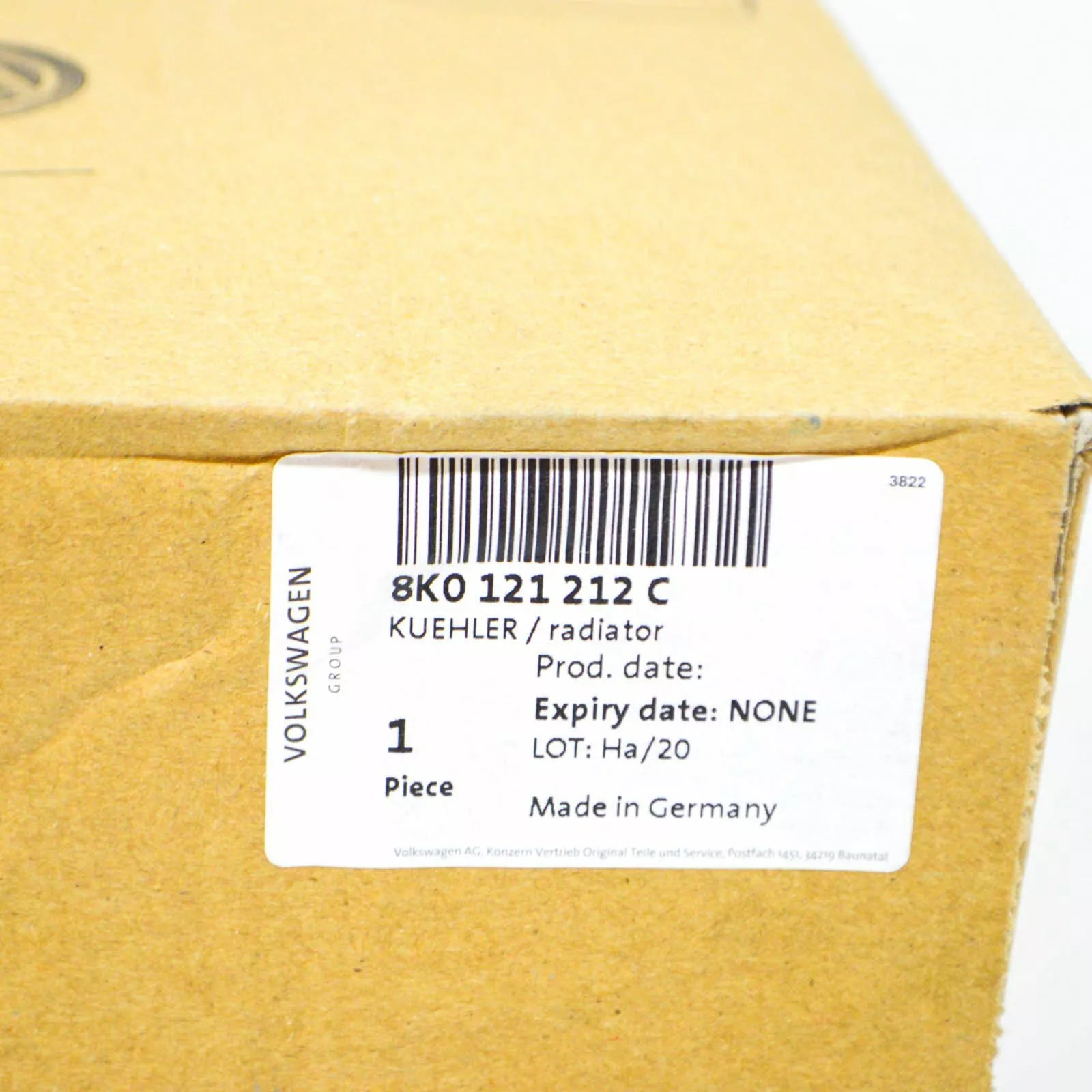 NEW AUDI RS7 SPORTBACK 4G8 REAR LEFT COOLING RADIATOR 8K0121212C ORIGINAL