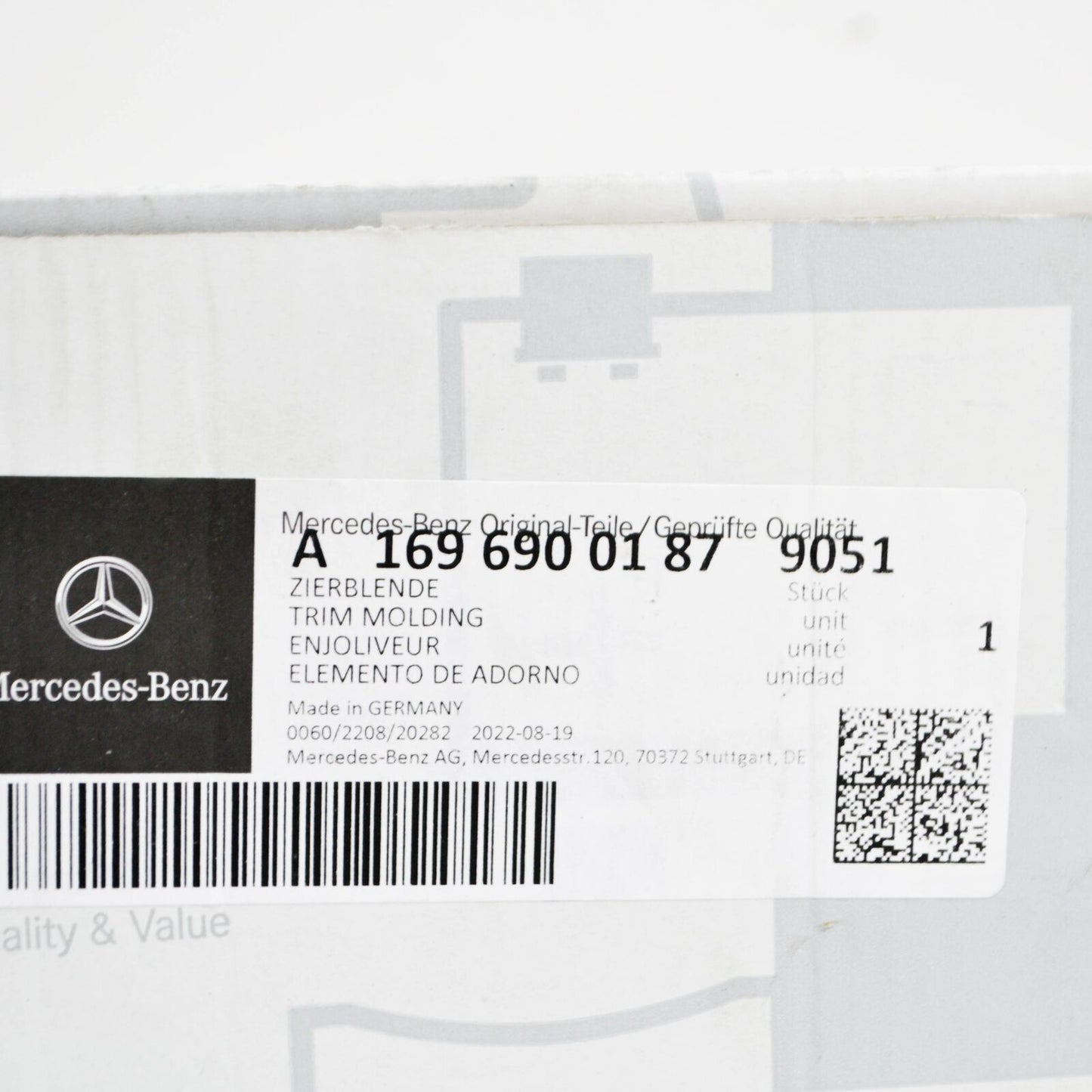 NEW MERCEDES-BENZ A-CLASS W169 LEFT DOOR MIRRIOR PANEL A16969001879051 ORIGINAL