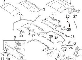 NEW BMW Z4 E89 ROADSTER ROOF SHELL RIGHT MICROSWITCH 54377227398