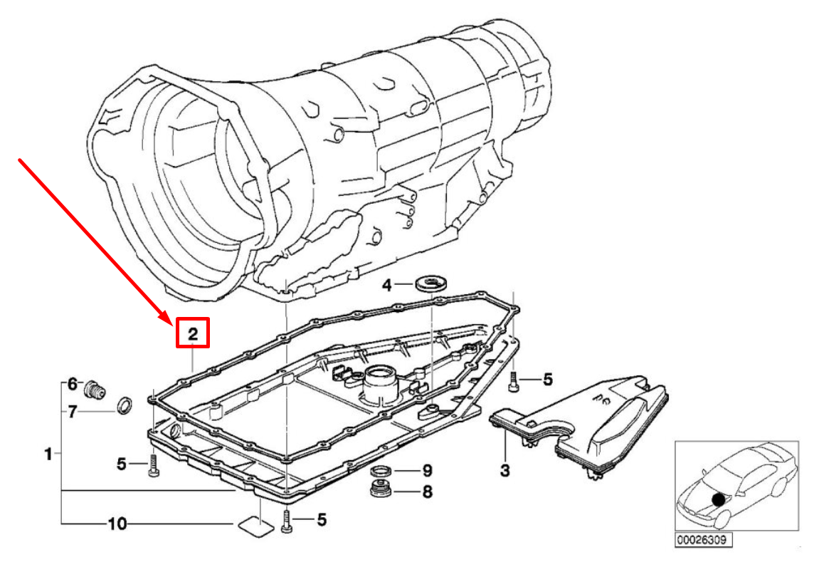 new bmw 5 e39 automatic transmission pan gasket 1421140 24111421140 original