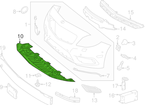 new mb cla c117 under engine cover a1178850036 original
