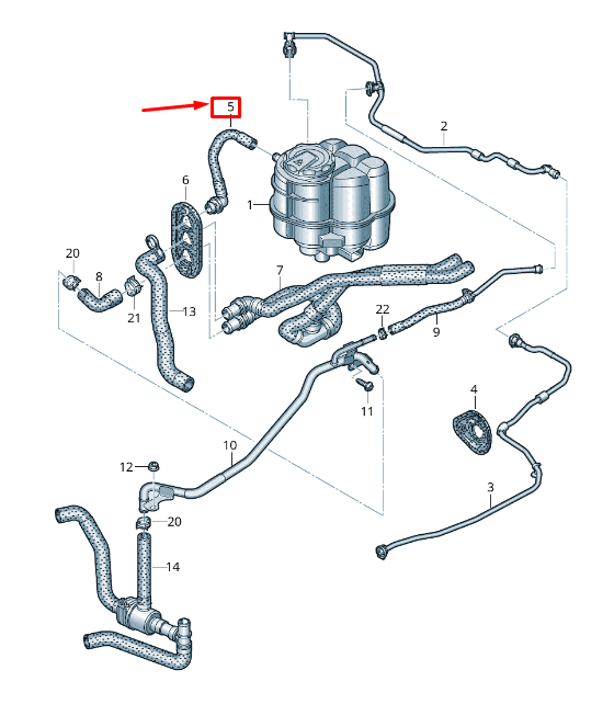 new audi a5 sportback f5 engine vent hose 8w1122051 original