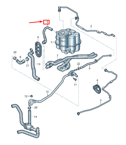 new audi a5 sportback f5 engine vent hose 8w1122051 original