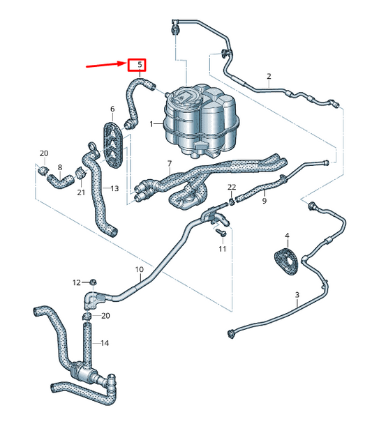 new audi a5 sportback f5 engine vent hose 8w1122051 original