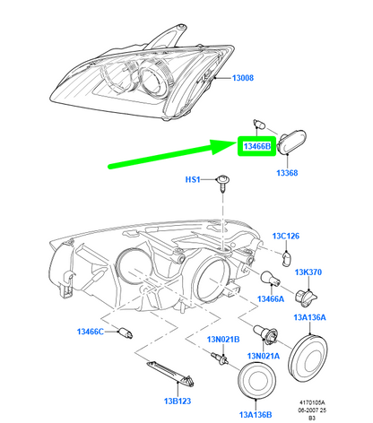 new ford c-max mk1 flasher indicator bulb wy5w amber 5w 4739790 original