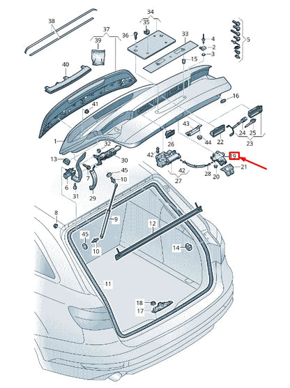 NEW AUDI A4 AVANT B9 REAR TAILGATE LOCK 8W9827505C ORIGINAL