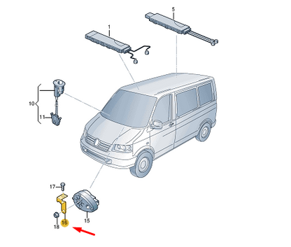 NEW VW TRANSPORTER VI T6 ELECTRONIC SIREN BRACKET 7H0951285C ORIGINAL