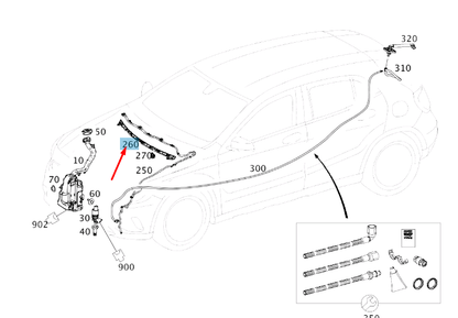 new mercedes-benz gla x156 windshield panel retainer rail a1768600014 original