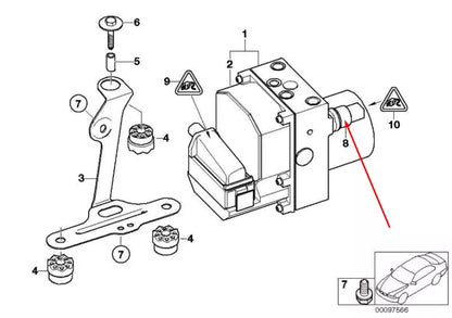 NEW BMW 7 E66 DSC PRESSURE SENSOR 34511165467 1165467 ORIGINAL