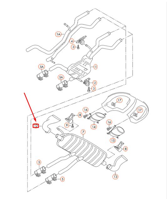 new audi q7 4l left exhaust tail pipe trim 7p6253681p original