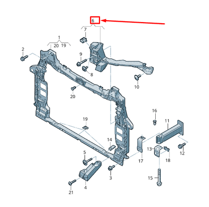 new audi rsq8 right radiator support bracket 4m8805608b original
